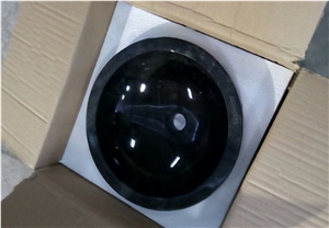 Black Marble Bowl, Round Basin Dia 40cm