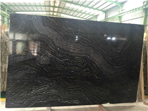 Ancient Wood Grain Marble,Black Wood Vein Marble,Black Wooden Marble,Antique Black Marble,Black Forest Book Match Slab
