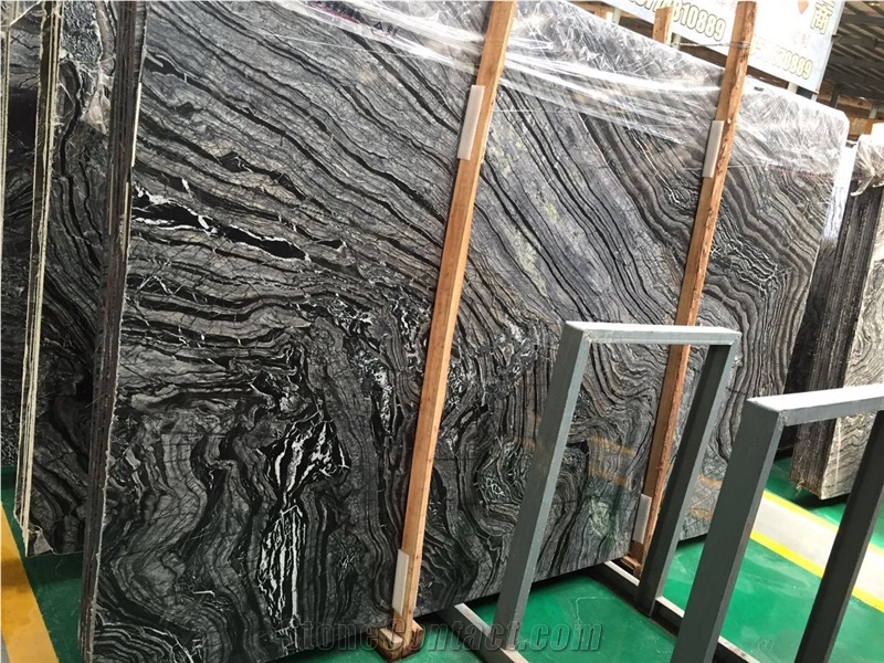Ancient Wood Grain Marble,Black Wood Vein Marble,Black Wooden Marble,Antique Black Marble,Black Forest Book Match Slab