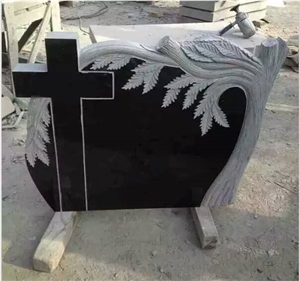 Shanxi Black,China Black Granite Tombstone,Black Granite Cross Monument & Tombstone