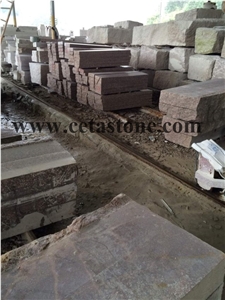G687 Road Stone&Pink Granite Kerbs&Granite Kerb Stone&Side Stone&Curbstone