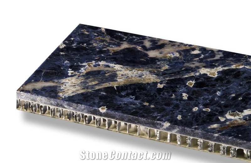Lapiz Azulis Stone on Honeycomb