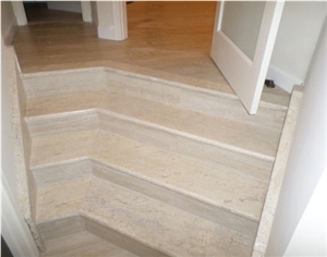 Custom Made Travertine Stair Case