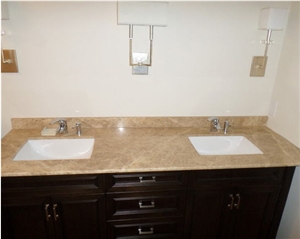 Light Emperador Master Bath Vanity Top