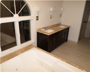 Light Emperador Master Bath Vanity Top