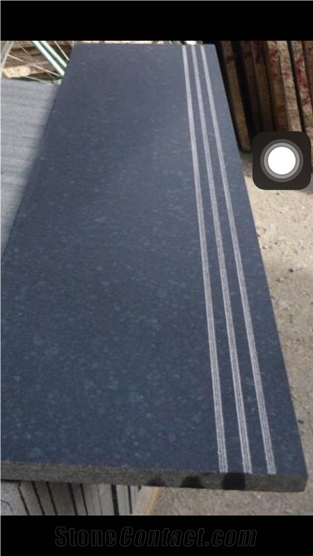 China Natural Building Stones G684 Fuding Black Basalt Step Granite Polished Step,Stairs Tiles Raven Black Step/Black Pearl Wall Cladding Covering, Cut-To-Size