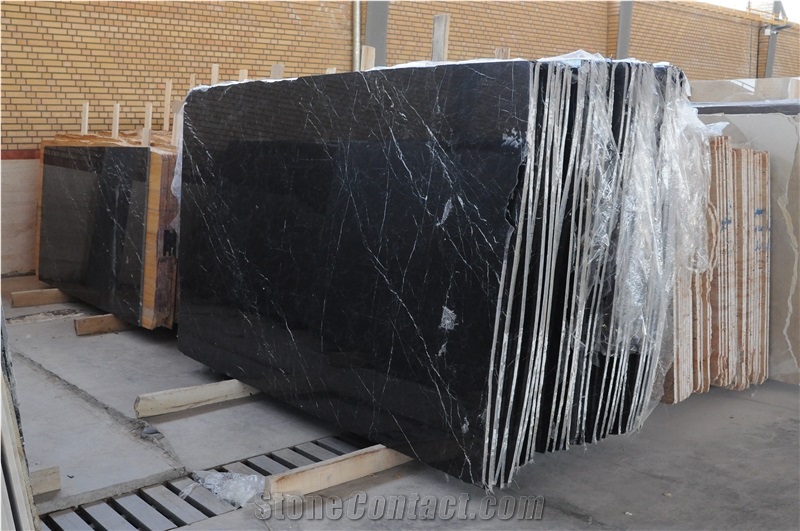 Mbn Slabs & Tiles, Iran Black Marble