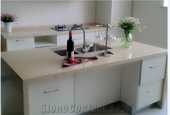 Engineered Stone for Kitchen Countertops Solid Surface Nano Polishing Slabs in China Factory Price