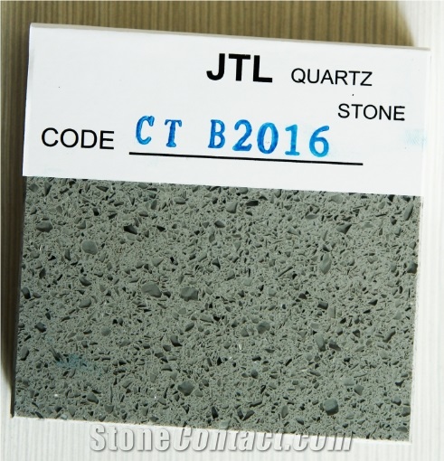 Gray Colors Quartz Stone for Kitchen Bar Countertops Popular in Usa