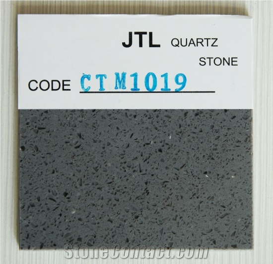 Gray Colors Quartz Stone for Kitchen Bar Countertops Popular in Usa