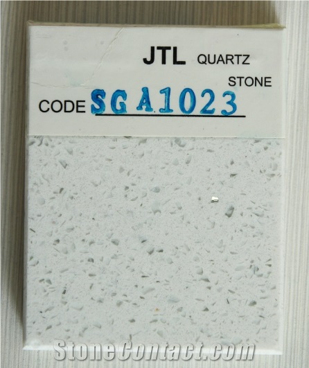 Popular Solid Surfaces Engineered White Colors Stone Big Quartz Slab Cut to Tiles Flooring