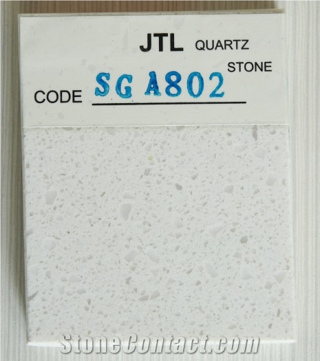 Popular Solid Surfaces Engineered White Colors Stone Big Quartz Slab Cut to Tiles Flooring