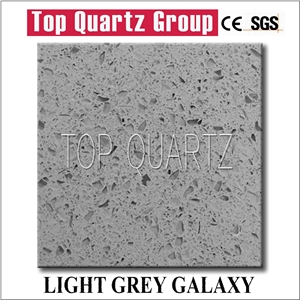 Q1301 Light Grey Galaxy Quartz Stone Slabs & Tiles