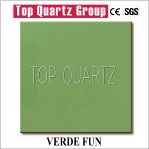 Q3721 Verde Fun Small Grain Quartz Stone Slabs & Tiles