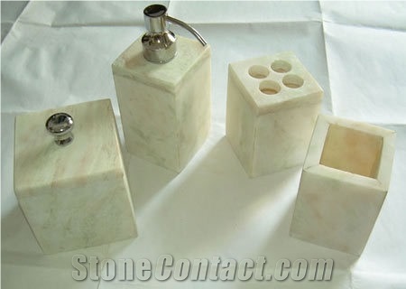 Banswara White Marble Bathroom Accessories