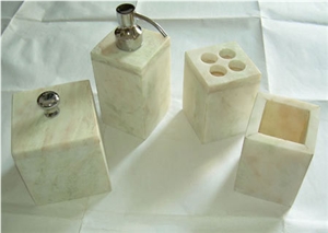 Banswara White Marble Bathroom Accessories