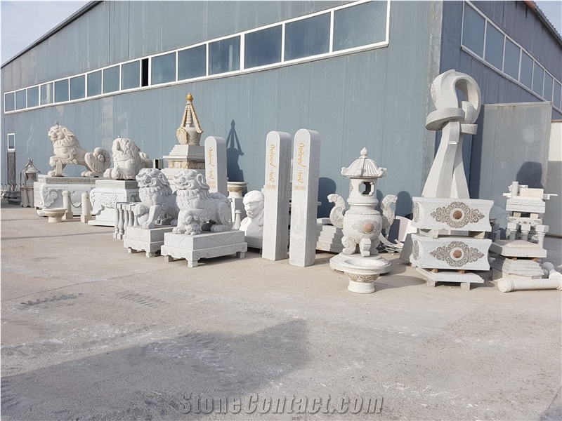Mongolia Grey Granite Garden Ornaments