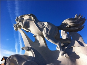 Mongolia White Granite Sky" Horse