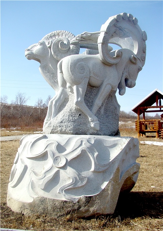 Mongolian White Granite Stone Cubes