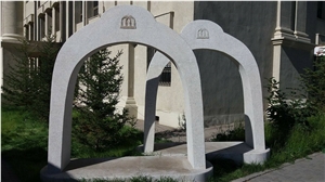 Mongolian White Granite Stone Cubes