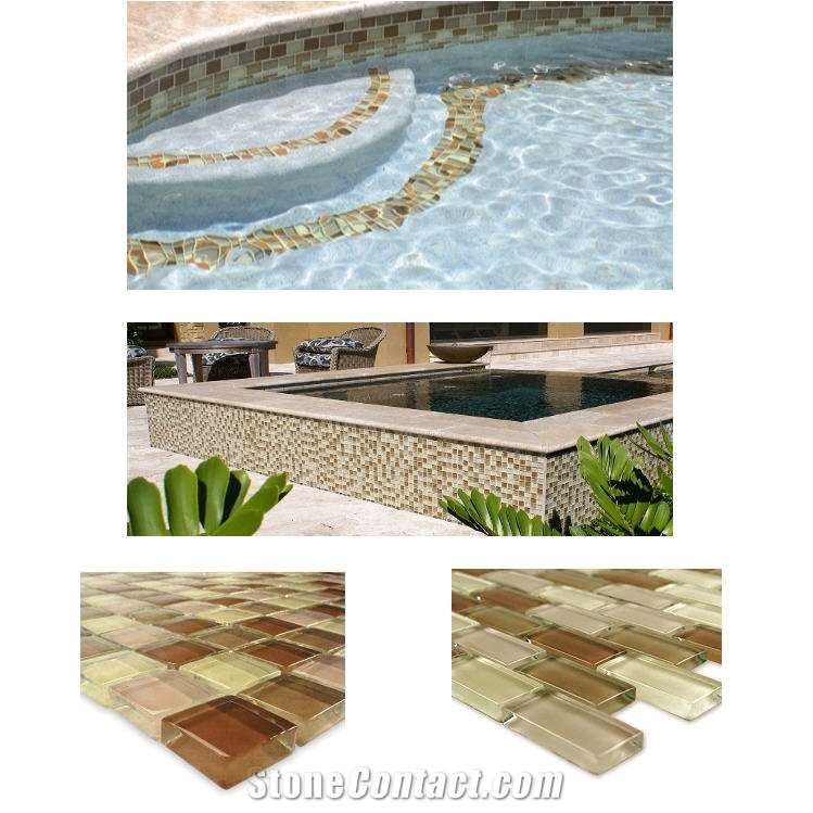 Radiance Glass Mosaic Series Khaki Blend