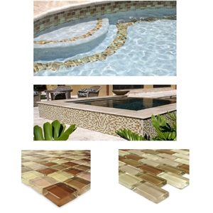 Radiance Glass Mosaic Series Khaki Blend
