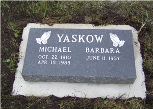 Black Granite Pillow, Marker