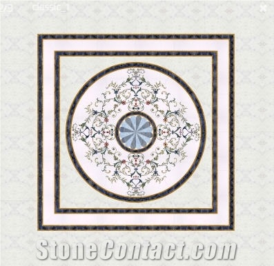 Takt Parisian Classic Waterjet Marble Floor Pattern