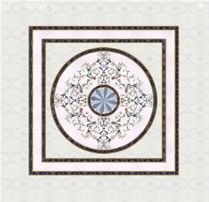 Takt Parisian Classic Waterjet Marble Floor Pattern