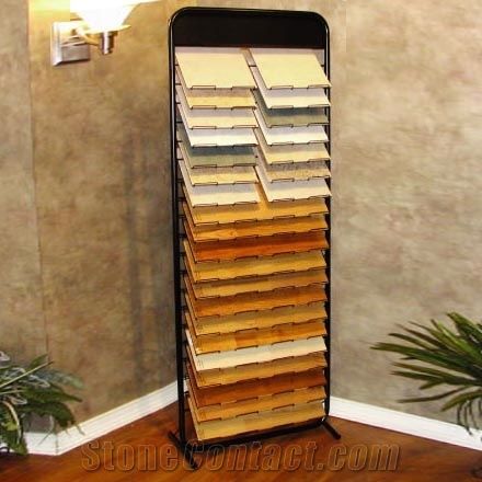 Metal Floor Waterfall Tile Display Stand Rack Ceramic Tile Display Rack Stone Slab Display Rack Hardwood Display Rack Loose Tile Display