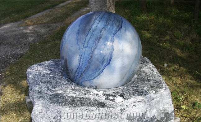 Azul Macaubas Natural Stone Floating Spheres