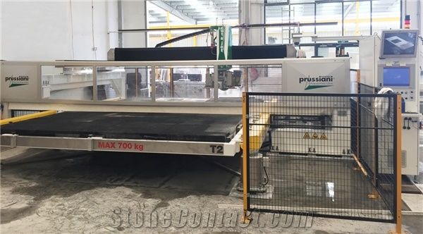 Cut & Jet Shuttle-Saw + waterjet + Bridge Cut & Move + automatic rotating table system
