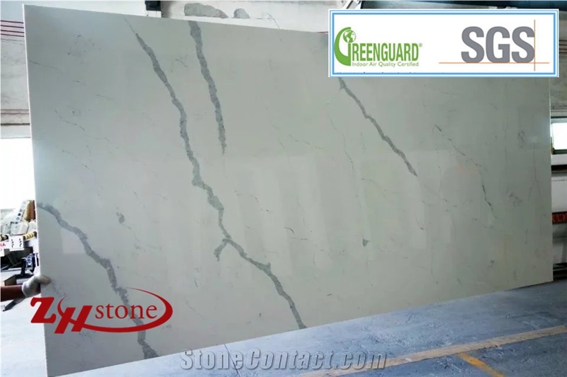 Calacatta White Artificial Stone Marble Texture