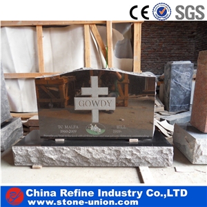 China Factory European Signle Heart Monument G654 Black Granite Tombstone & Headstone