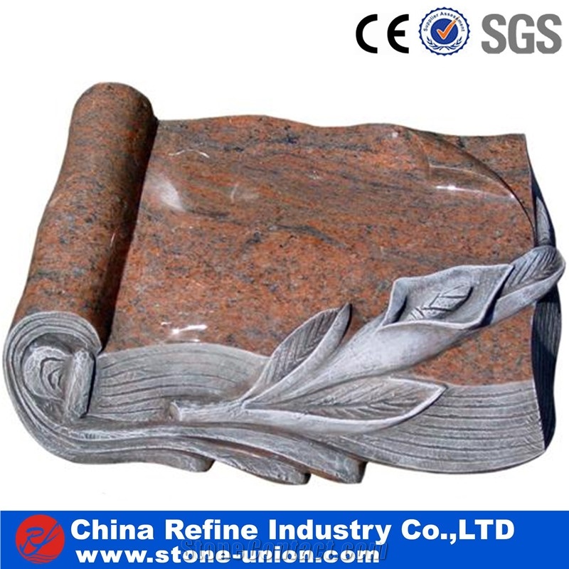 China Factory European Signle Heart Monument G654 Black Granite Tombstone & Headstone