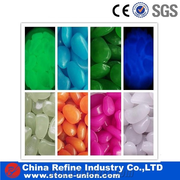 Garden Glass Glow Pebbles for Decoration& Luminous Glowing Pebble&Dark Glow Pebble Gravel& Glow Pebble Sand for Garden