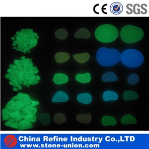 Garden Glowing the Dark Pebble& Glow Pebble Tiles &Glow Stone&Blue Glow Pebble in Garden &Crush Pebble Paving Walkway Decorative Glow in the Dark