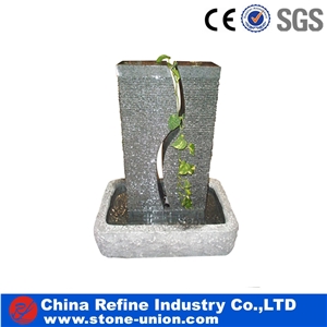 Natural Hand Made Fountain,Grey Granite Fountain for Outdoor Decoration