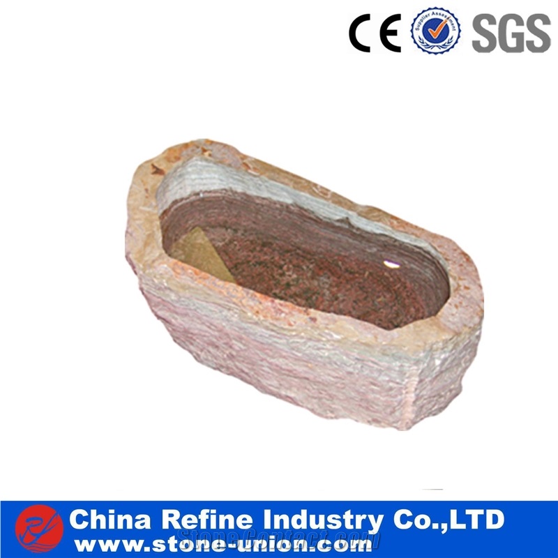 Pink Granite Customized Exterior Fountain Factory Wholesale