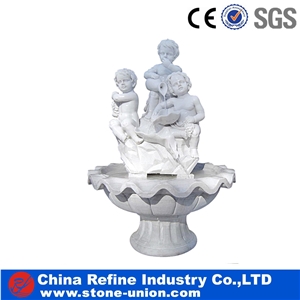Pure White Marble Stone Garden Fountains,Water Features Exterior Fountains