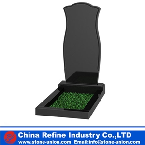 Russian Style Monument & Tombstone, Shanxi Black Granite Upright Monuments