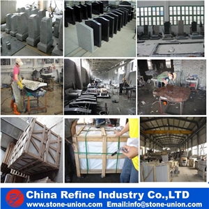 Russian Style Monument & Tombstone, Shanxi Black Granite Upright Monuments