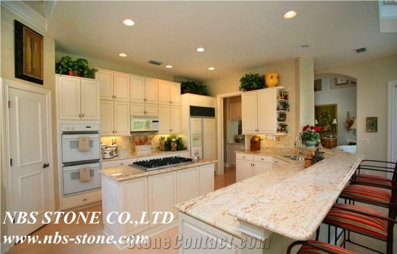 Alpine White Granite Slabs & Tiles, Brazil Yellow Granite