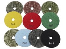 5 Step Super Premium Resin Diamond Polishing Pads for Granite, Marble and Darker Quartz or Engineered Stone