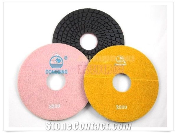 7fp4-6 - 175mm (7") Floor Polishing Pads for Marble, Granite, Tile, Ceramic and Concrete Floor