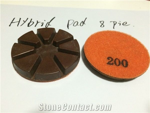 80mm (3") Copper Bond Hybrid Pad for Terrazzo and Concrete Floor 8 Pie