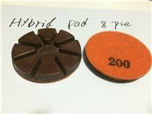 80mm (3") Copper Bond Hybrid Pad for Terrazzo and Concrete Floor 8 Pie