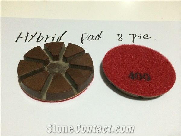 80mm (3") Copper Bond Hybrid Pad for Terrazzo and Concrete Floor 8 Pie