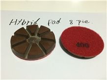 80mm (3") Copper Bond Hybrid Pad for Terrazzo and Concrete Floor 8 Pie
