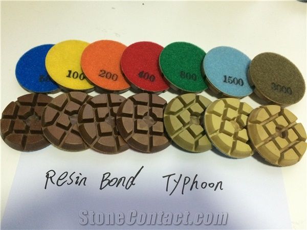 80mm (3") Superior Resin Bond Floor Polishing Pad for Terrazzo and Concrete Floor Typhoon